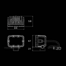 ATOM 25W LED WORK LAMP (Black)