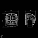 ATOM 45W LED WORK LAMPS (BLACK)