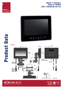 Orlaco HLED 7 inch monitor with 4m cables and 190mm clamp bracket